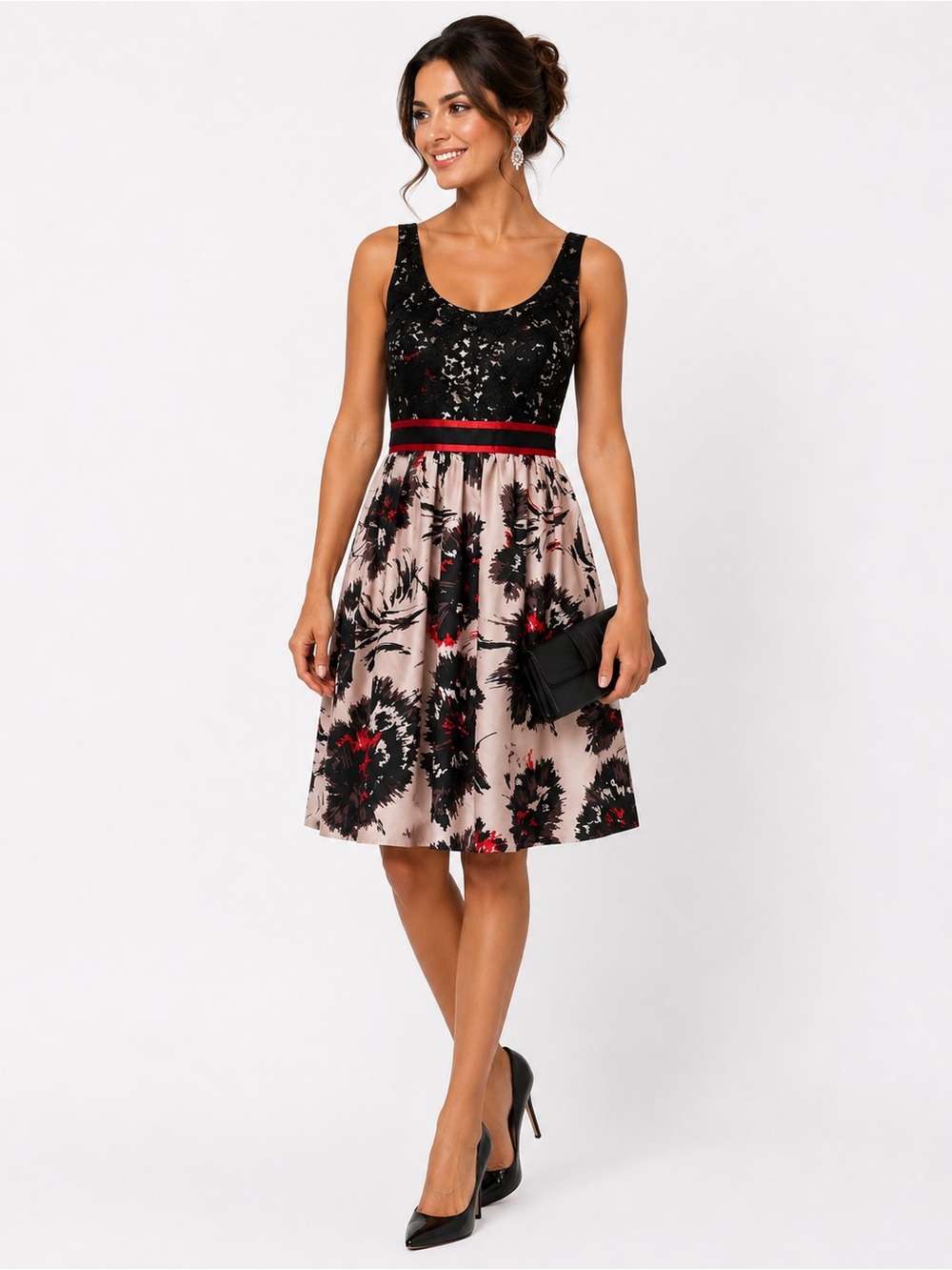 Peter Som x Made in Kind Floral Lace Fit & Flare Dress Size 8